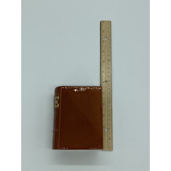 Relpo Ceramic Bible Planter Pencil Holder Gift Multipurpose Use 5 X 4 Brown EUC - Picture 9 of 10